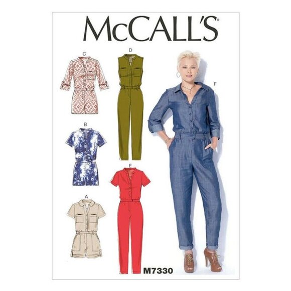 McCall's M7330 Misses L to XXL Jumpsuit and Rompers Uncut Sewing Pattern - Picture 3 of 5
